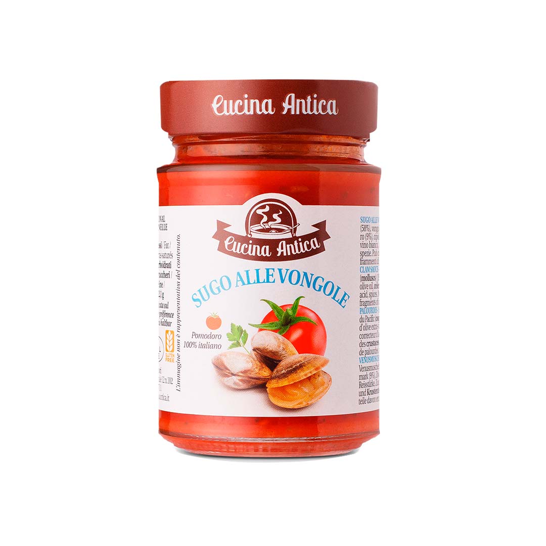 CUCINA ANTICA Sugo alle Vongole (Salsa de tomate con almejas) - 190gr
