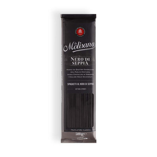 Pasta LA MOLISANA Spaghetti Nero Di Seppia - 500 gramos